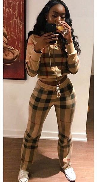 burberry ladies tracksuit|Burberry tracksuit.